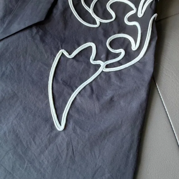 Chicos Maxi Dress Womens 2/12 Popover With Embroidery Pima Cotton Coastal Preppy - Picture 15 of 16